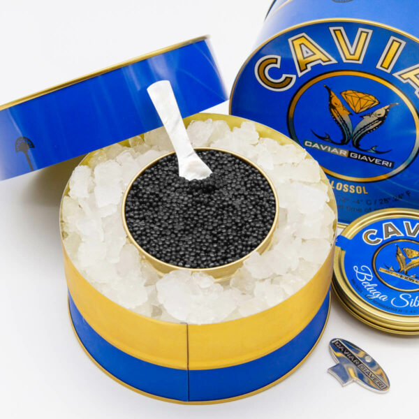 Box Into the Blue Beluga Siberian Caviar Giaveri