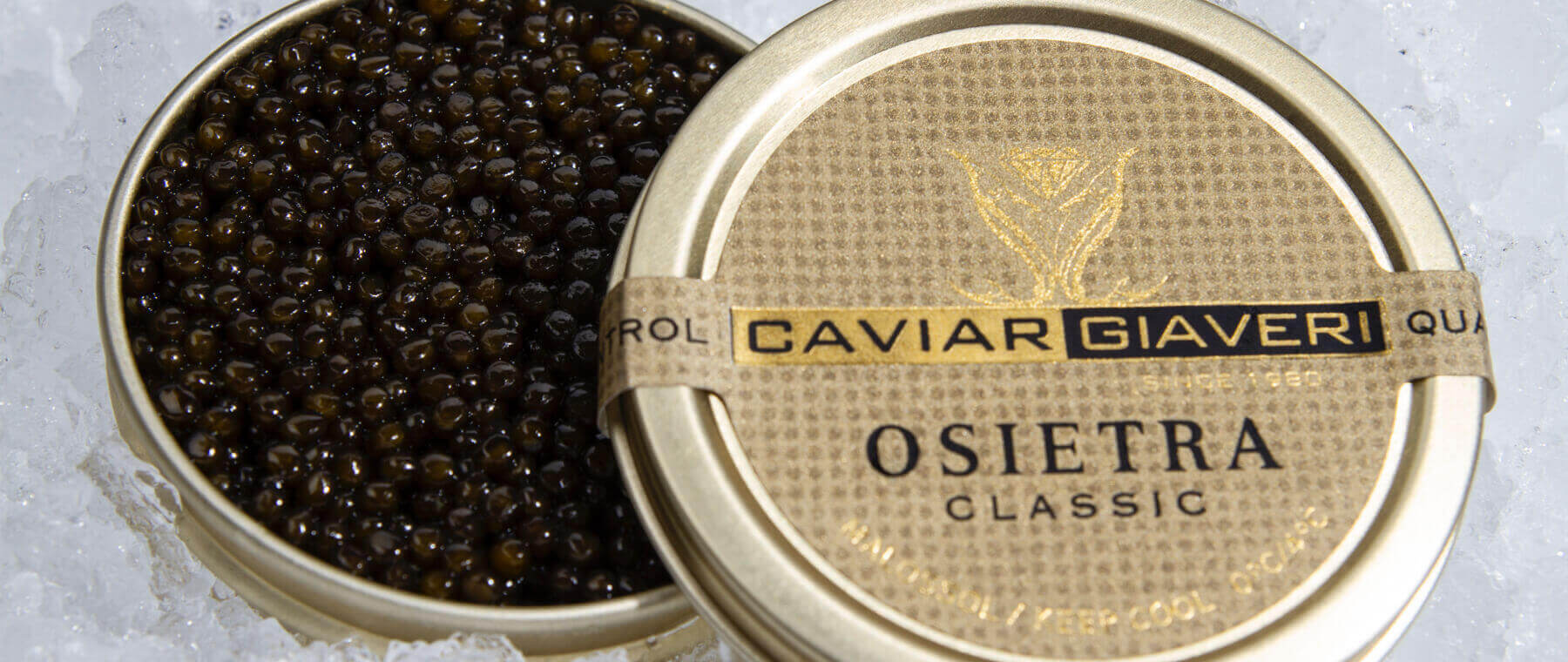 Caviale Osietra Caviar Giaveri scatoletta aperta