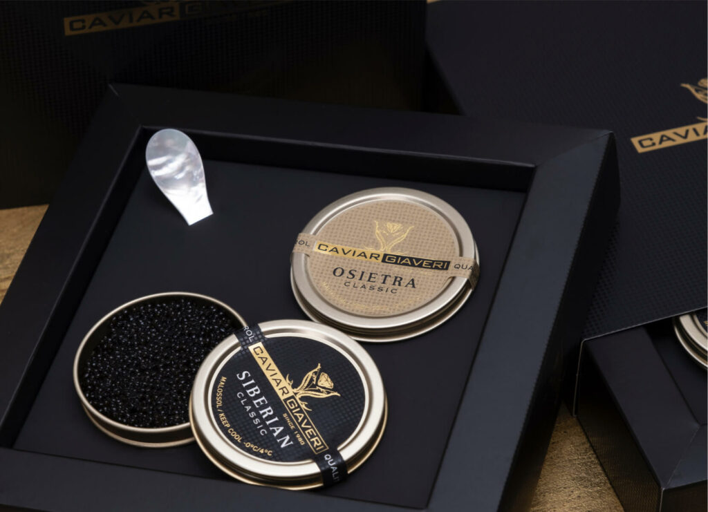 Confezione regalo box the King and the queen Caviar Giaveri