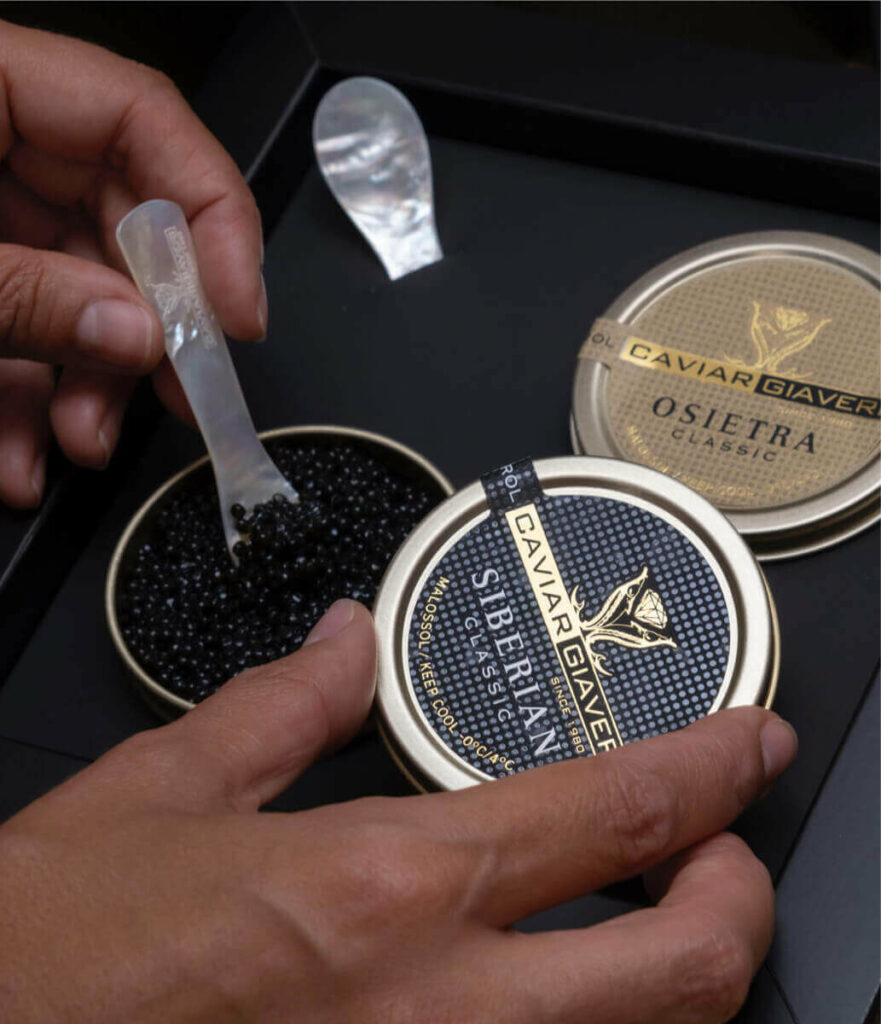 Confezione regalo box the King and the queen Caviar Giaveri